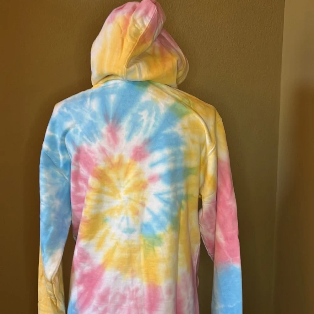 BY SAMII RYAN pastel tie dyed hoodie sweatshirt with smiling daisy small xlarge - Picture 11 of 16